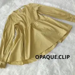 オペークドットクリップ　フレア　カットソー　チュニック　ペプラム　ワールド　М