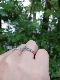 鑑別書付】0.52ct ブルーダイヤモンド プラチナリング 11号 5.58g 