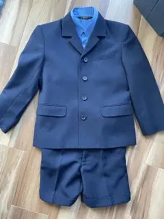 NEW ROYAL フォーマルスーツ&シャツセット130cm ネイビー