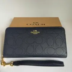 コーチ 長財布 C4715 ブラック シグネチャー