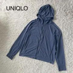 【ユニクロ】エアリズムUVカットメッシュパーカー　XL 444531 ブルー