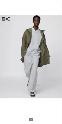 人気UNIQLO Cブラック スウェットワイドパンツ　Lサイズ