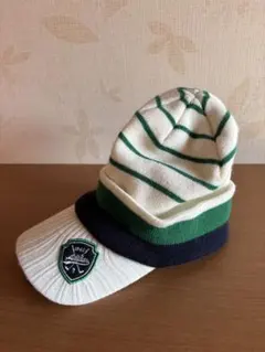 adidas ストライプゴルフニット帽