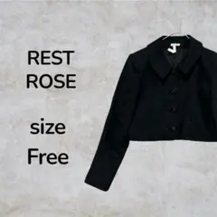 REST ROSE アウター　ジャケット　ショート丈　フォーマル　冠婚葬祭　古着