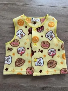 【値下げ】アンパンマン　もこもベビーベスト イエロー