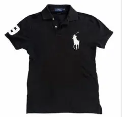Polo Ralph Laurenビックポニー ポロシャツ 黒 短丈 M y2k