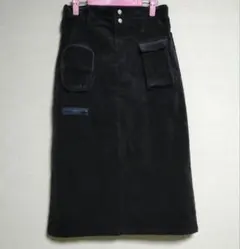 DENIMUS 細コール立体ポケット付きスカート