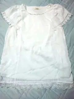 ブラウス チェック レース フリル