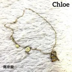 Chloe カデナ 南京錠　ネックレス ロゴプレート　ゴールド　金　ストーンのサムネイル