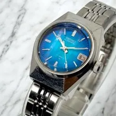 稼働品 SEIKO 2205-0261 自動巻き手巻き デイト グリーン文字盤 - メルカリ