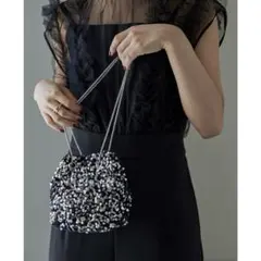 2wayスパンコールバッグ ショルダー ミニ パーティーバッグ