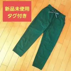 レディース パンツ ウエストゴム ストレッチ テーパード 薄手 リラックス 緑