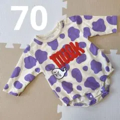 チロルチョコ　ハロウィン　ロンパース 70cm 牛柄