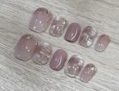 ベリーショート　ネイルチップ　ネイル　ブラウン　ピンク　ゴールド　ネイル