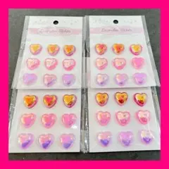 【早い者勝ち】ハート 立体 デコレーションシール 4個セット