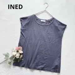 イネド INED ノースリーブ カットソー Tシャツ Uネック コットン100のサムネイル