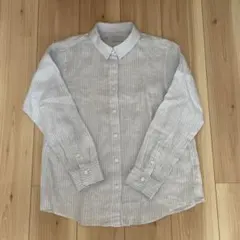 【無印良品】リネン洗いざらしレギュラーカラー長袖シャツ