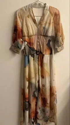 AMERI アメリ　Art Organdy Dress アートオーガンジードレス