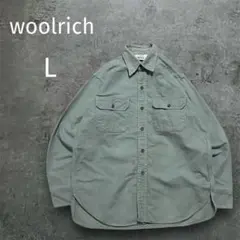 90s USA製 Woolrich ヘビーネルシャツ 無地 オーバーサイズ