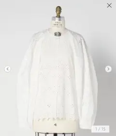 新品！ブラミンクBLAMINK エンブロイダリーボリュームスリーブブラウスのサムネイル