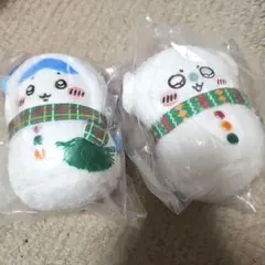 ちいかわ エニマイくじ モモンガ ハチワレ　雪だるまマスコットのサムネイル