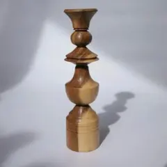 017 - 木製キャンドルホルダー　ドイツ製　ミッドセンチュリー