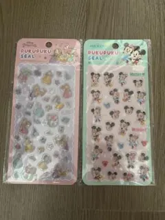 ディズニープリンセス・ミッキーシールセット PUKUPUKU SEAL