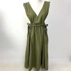 ジャンスカ ジャンパースカート ワンピース オリーブグリーン FREE