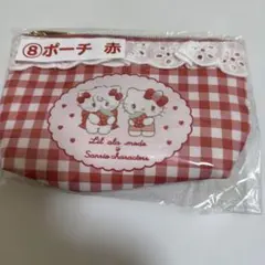 mikko サンリオ 当りくじ 当たりくじ ポーチ 赤 ハローキティ ムース
