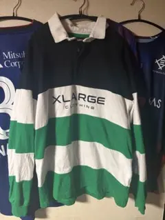XLARGE ラガーシャツ ボーダー 長袖 Lサイズのサムネイル