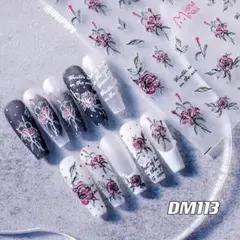 人気 3D ネイルシール 花 フラワー ネイルアート デコ用品 貼る DM113