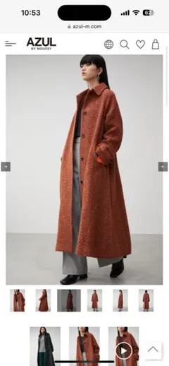 AZUL by MOUSSY エーラインツイードコート