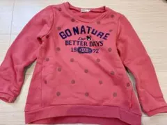 ミキハウス　ダブルビーDOUBLE.B ピンク ドット柄 トレーナー　120