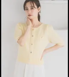 mysty woman 夏羽織/手洗い可能/サマーツイードライクカーディガンのサムネイル