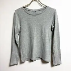 ✨良品✨ クロッシー M ロンT カットソー シンプル 無地 グレー 万能 綿