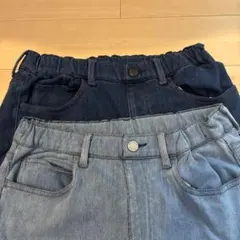 ユニクロ UNIQLO ウエストゴムジーンズ160cm2色のサムネイル