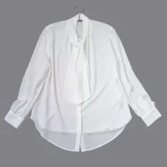 （美品）セオリーリュクス ボウタイブラウス HEAVY.PEARL 42