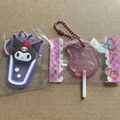 サンリオ　キャンディチャームズ マイメロ　クリアクリームソーダめじるし　クロミ