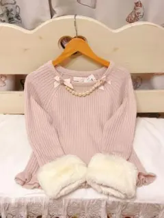 LIZ LISA袖口ファーニットトップスのサムネイル