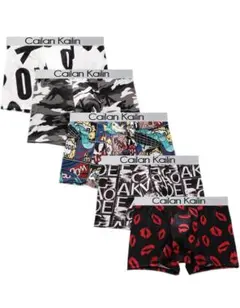 ボクサーパンツ メンズ 下着 5枚セット 前閉じ 通気 吸水速乾 抗菌防臭