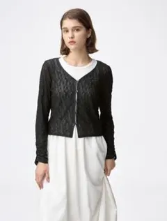 GU レースカーディガン