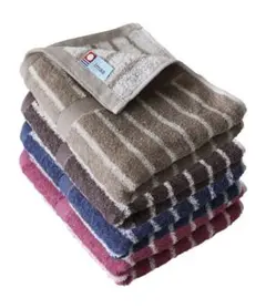 【新品・未使用】今治タオル　imaa  ストライプ　フェイスタオル　4枚