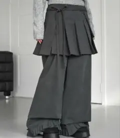 uenui 同型 PLEATED WRAP PANTS