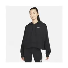 Nike ブラック クロップド パーカー