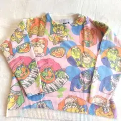 美品　アメキャラ　マペッツ　セサミストリート　MAX SOUL 総柄　セーター