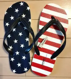 OLD NAVY ビーチサンダル 星条旗柄　タグ付　新品のサムネイル