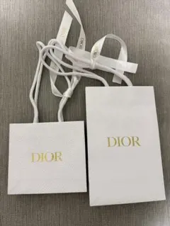 Dior ホワイトショップ袋 2点セット