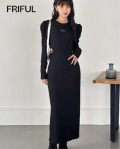Shein FRIFUL パワショルロングワンピース