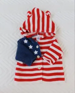 【美品】baby GAP くま ニット カーディガン 60