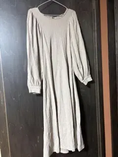 archives ベージュ 長袖 ワンピース